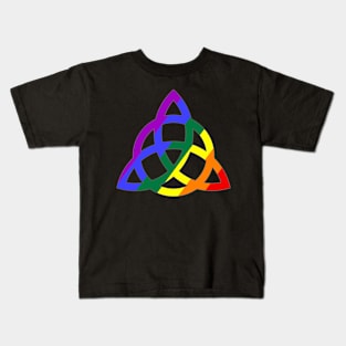 Rainbow Pentacle Wiccan Witch Symbol Kids T-Shirt